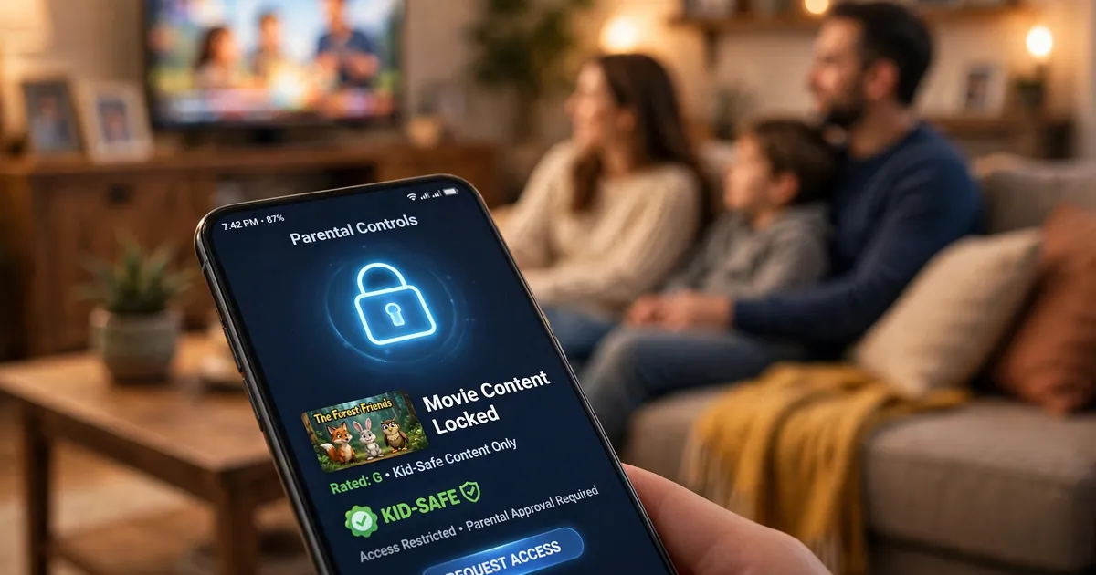 Parental controls settings in HiStream app for kids safety